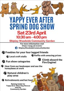 YAPPY EVER AFTER SPRING DOG SHOW @ Shipley Woodside Community Garden.